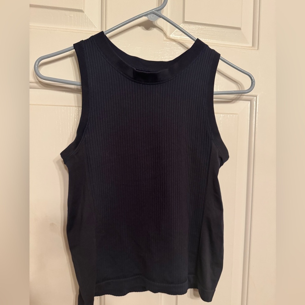 Athleta, Navy, Sleeveless Ribbed Top, gently used.